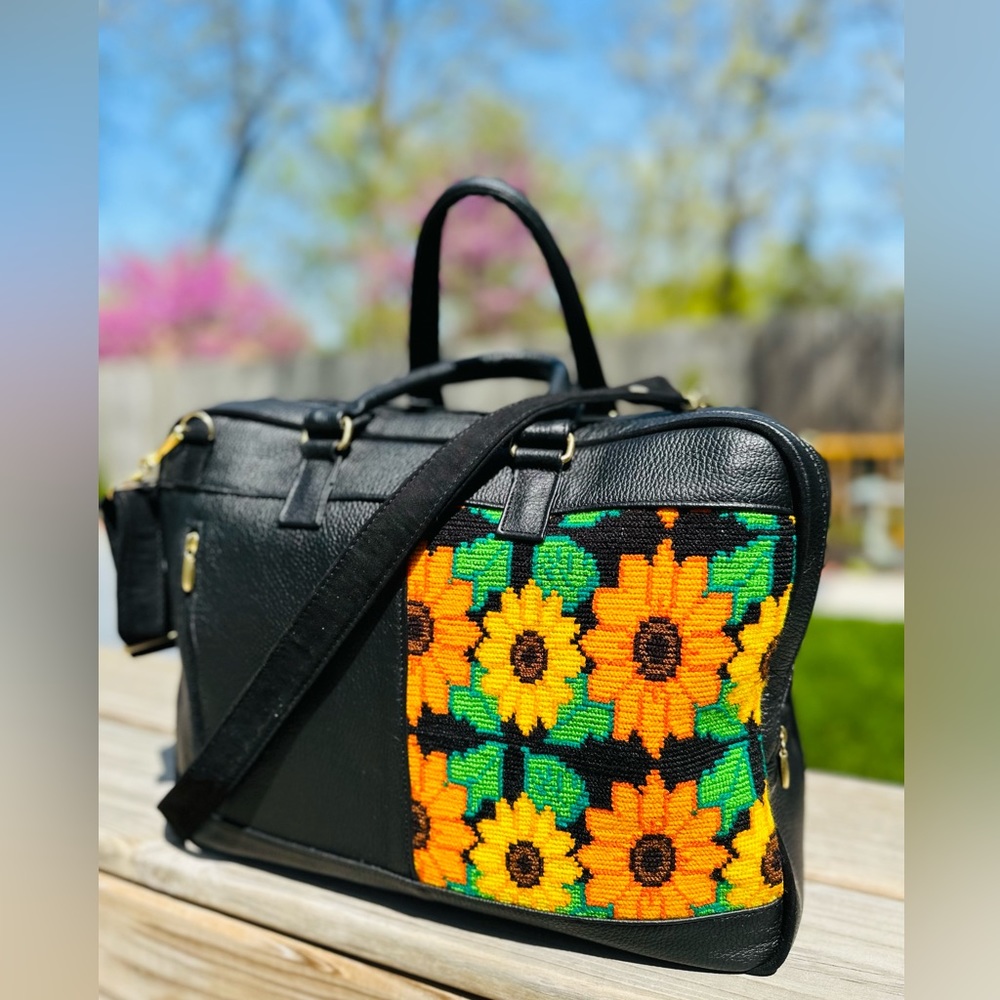 Leather briefcase bag